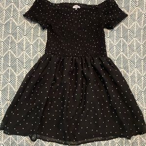 Tobi Black & White Polka Dot Mini Dress